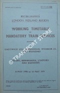Working Timetable of Mandatory train services - Section CD - Droitwich Spa, Birmingham, Wichnor Jn. and branches; Rugby, Birmingham, Stafford and branches - 8 May 1978 to 13 May 1979 by British Railways London Midland Region